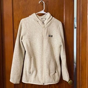 LL Bean fleece zip hooded jacket.